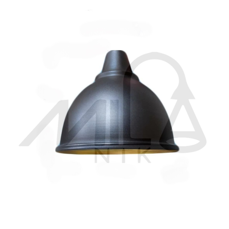 چراغ آویز کلاسیک آلومینیومی مدل زرین با طراحی مشکی بدنه و داخل طلایی