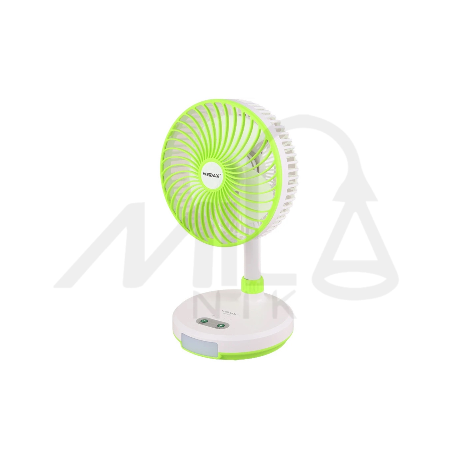  پنکه رومیزی شارژی ویداسی مدل WD-219 رنگ سبز 