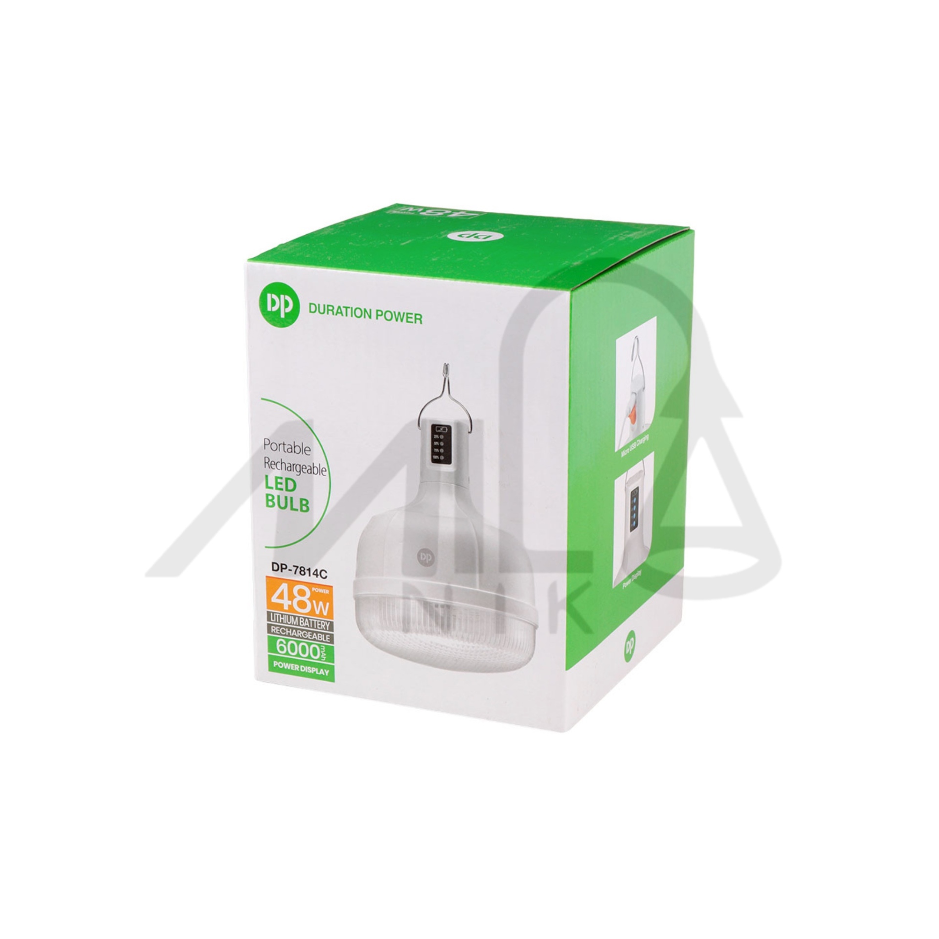  چراغ اضطراری LED شارژی مدل DP-7814 توان ۴۸ وات، مناسب برای استفاده در قطعی برق و سفر 