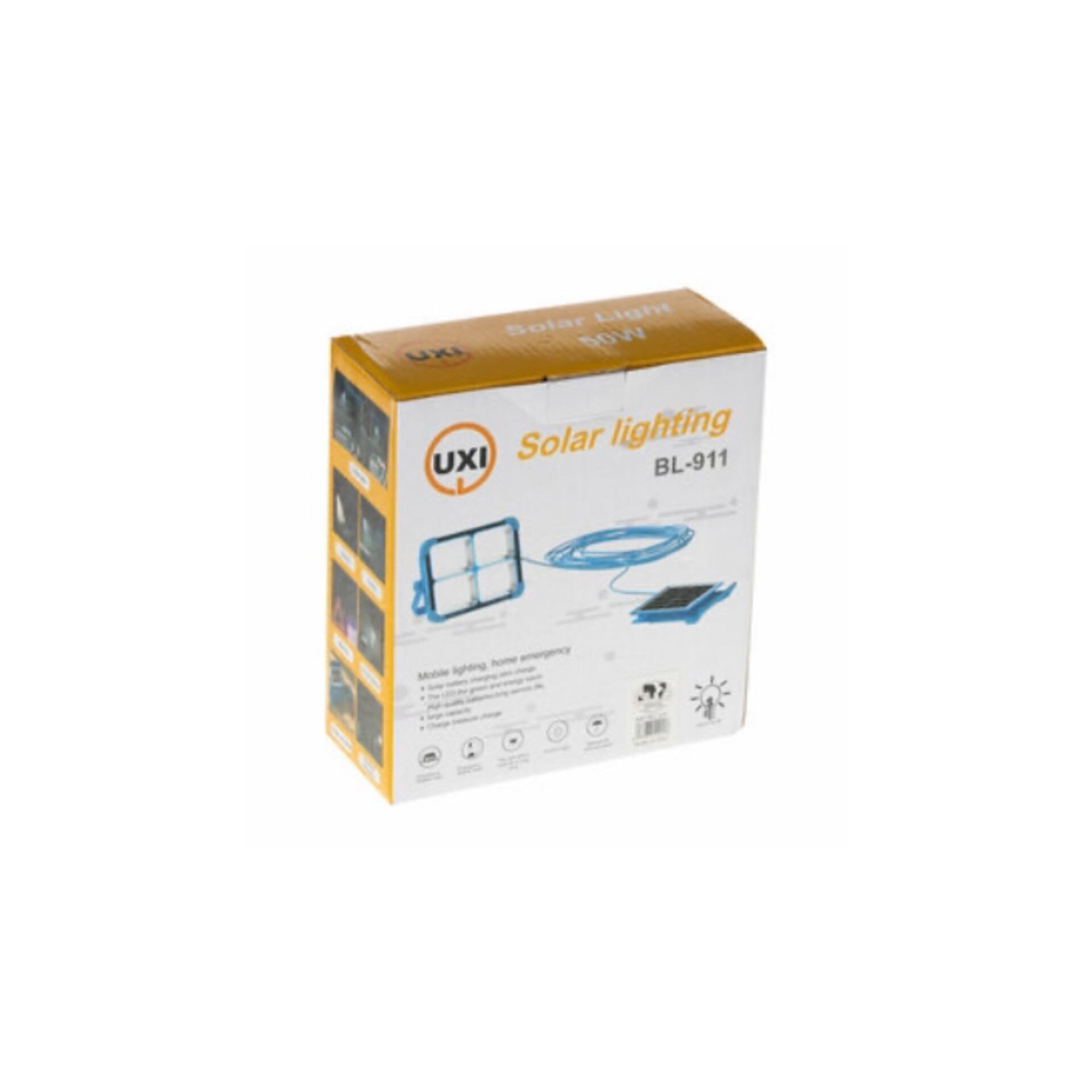  عکس دوم: جعبه پروژکتور خورشیدی UXI BL-911 مدل 100 وات مناسب روشنایی اضطراری 