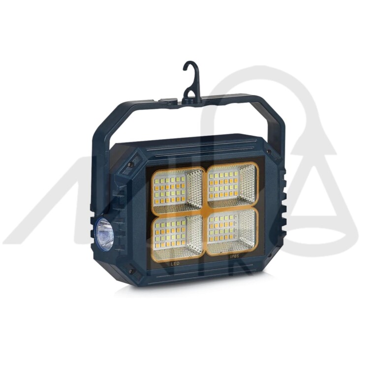 نمای جلویی پروژکتور 100 وات خورشیدی LED مدل CK902 با نوردهی قوی