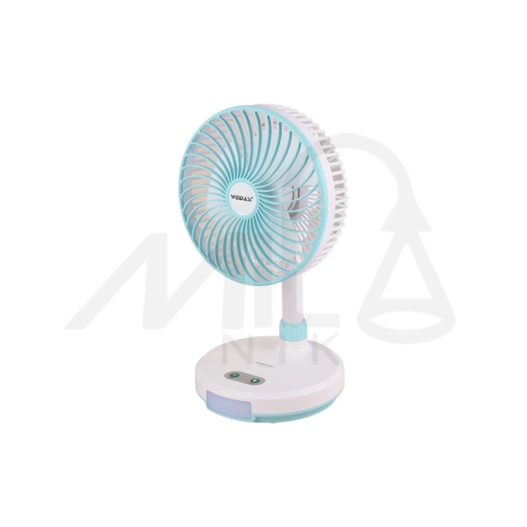 پنکه رومیزی شارژی ویداسی مدل WD-219 رنگ آبی