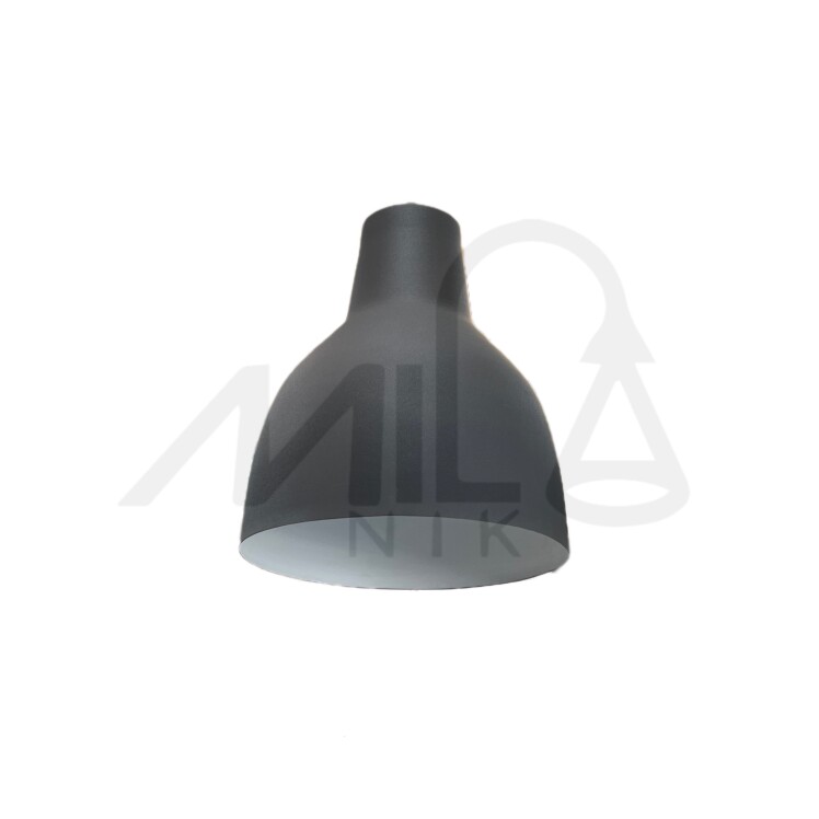 چراغ آویز تمپویی با بدنه مشکی و داخل سفید، مناسب نصب سقفی و لامپ E27