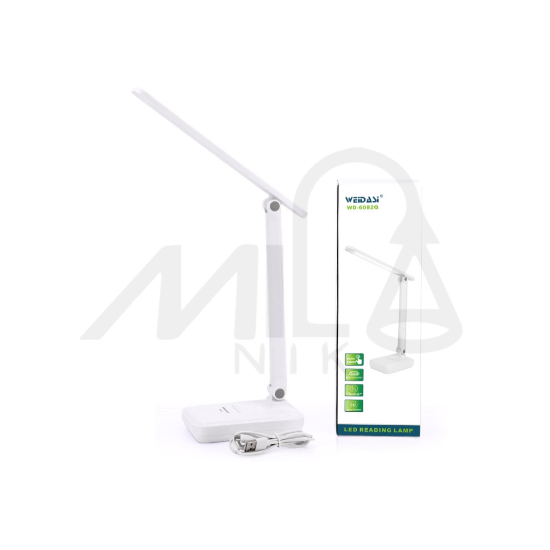  چراغ مطالعه LED تاشو ویداسی مدل WD-6082Q در رنگ سفید 